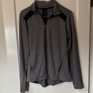 Gray Full-Zip workout Jacket